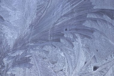 Camdaki buz deseni, camdaki güzel kış deseni.