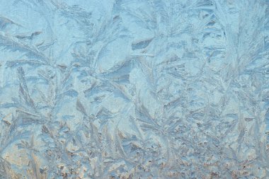 Camdaki buz deseni, camdaki güzel kış deseni.