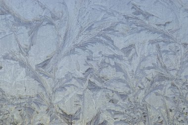 Camdaki buz deseni, camdaki güzel kış deseni.