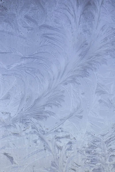 Camdaki Buz Deseni Camdaki Güzel Kış Deseni — Stok fotoğraf