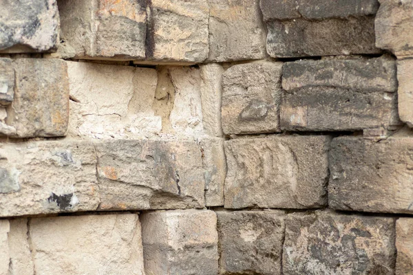 Старая Стена Белого Рулона Частично Разрушенная Поверхность Стены — стоковое фото