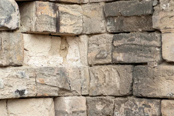 Старая Стена Белого Рулона Частично Разрушенная Поверхность Стены — стоковое фото