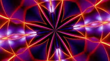 renkli kaleydoskop biçimi 3d canlandırma canlandırması