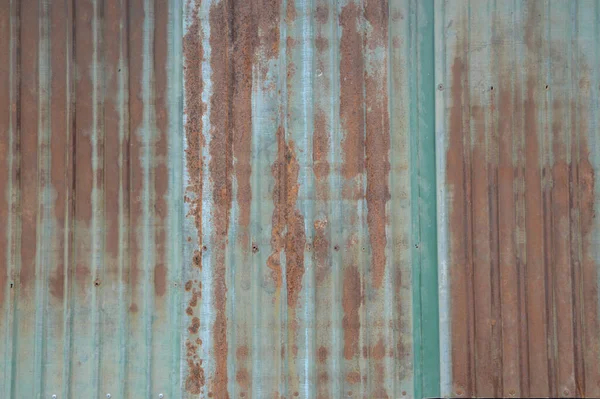 Старые Металлические Листы Забор Стены — стоковое фото