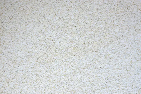 Белый Фон Рисовых Семян Крупным Планом — стоковое фото