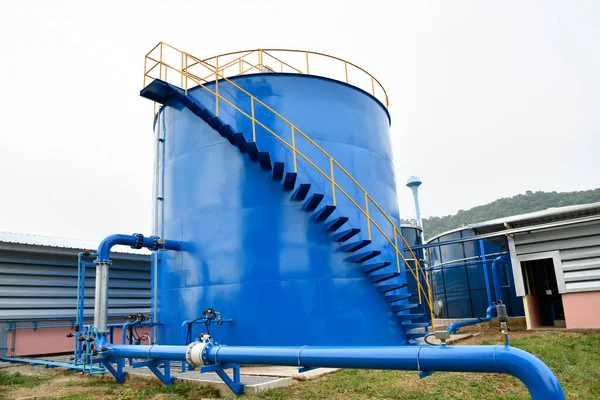 Water supply tank system with pipe lines and equipment to get clean and pure water