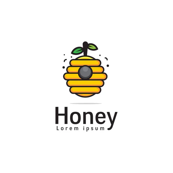 蜜蜂标志设计 载体模板蜂窝 — 图库矢量图片
