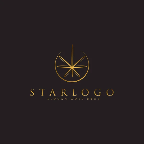 Design Logotipo Estrela Elegante Conceito Logotipo Estrela Criativa Logotipo Luxo —  Vetores de Stock