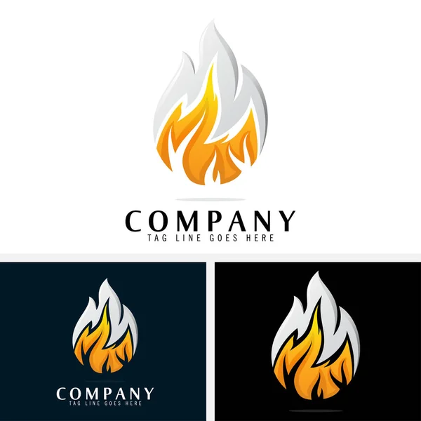 Modernes Kreatives Fuchsschwanz Logo Design Feuer Und Schwanz Fuchs Logo — Stockvektor