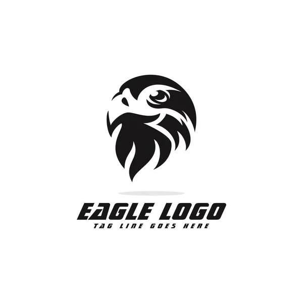 Creative Simple Eagle Logo Design Head Hawk Logo Inspiration Editable — Vetor de Stock