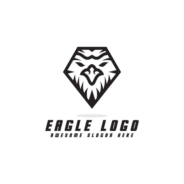 Δημιουργική Απλή Αετός Γραμμικό Στυλ Σχεδιασμό Λογότυπο Γεράκι Έννοια Λογότυπο — Διανυσματικό Αρχείο