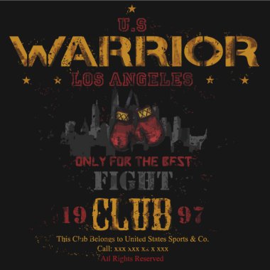 Warrior Dövüş Kulübü poster tasarımı 