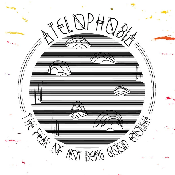 atelophobia siyah t-shirt grafik tasarımı