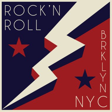 Rock 'n roll t-shirt Grafik duvar kağıdı baskı tasarımı