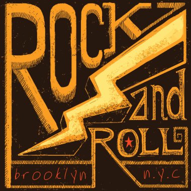 rock and roll tee graphic hand drawn wallpaper illustration 
