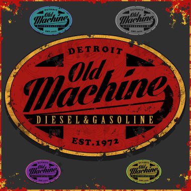 Motosiklet dükkanı logosu. Vektör. Klasik tipografi tee grafik duvar sanatı tekstil posta kartı baskı etiketi tasarımı