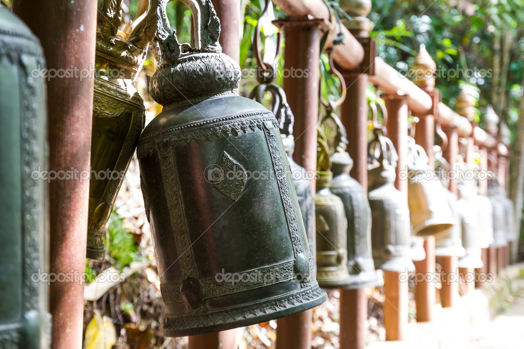 Thai bell on Wat Pra Tad Doi Tung