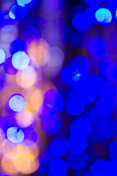 Blue bokeh of christmas lights — Stock Photo, Image