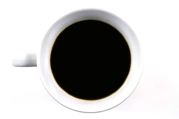 Café negro con galleta aislada — Foto de Stock