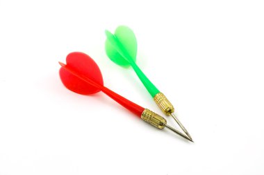 izole kırmızı ve yeşil Dart