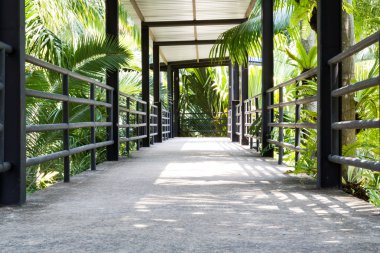 üstgeçidin ağaç tarafından kapalı