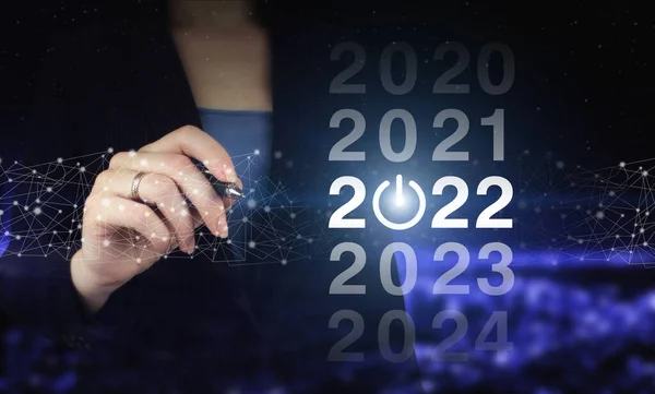 2022 Nytt Hand Hålla Digital Grafisk Penna Och Rita Digitalt — Stockfoto