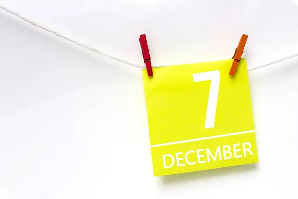 Diciembre Día Del Mes Fecha Del Calendario Tarjetas Papel Con — Foto de Stock