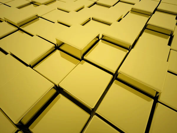 Abstract gold cubes — Stock Photo, Image