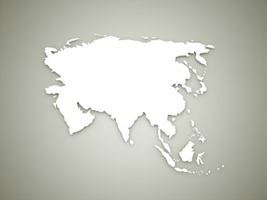 Asya geografic kıta harita 