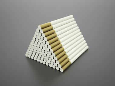 çok uzun sigara piramit içinde