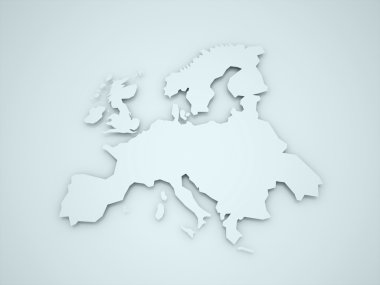 Avrupa kıtasının gölgeler 