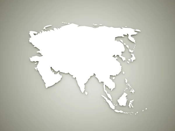 Asia geografic continental map — Stock Photo, Image