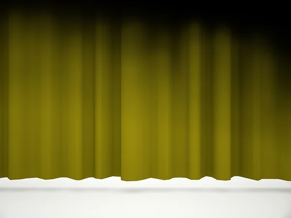 黄色窗帘概念 — 图库照片