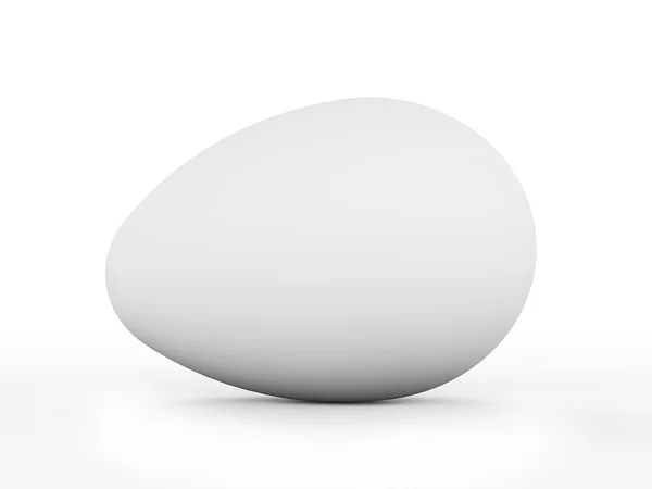 Одно простое белое пасхальное яйцо — стоковое фото