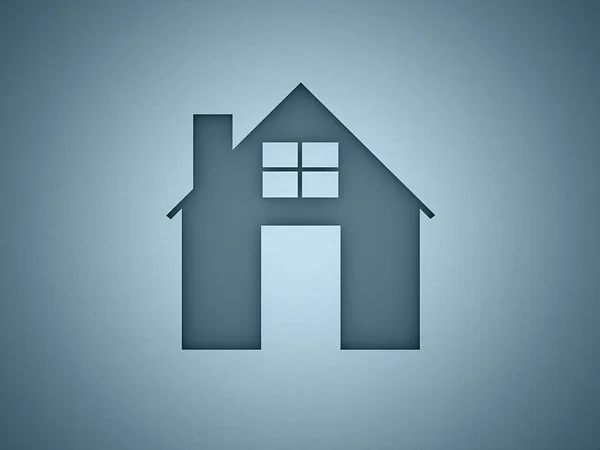 Blue house icon — Stock Photo, Image