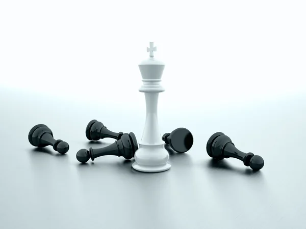 Chess rendered one white Stock Picture