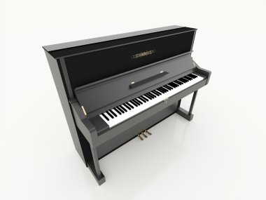 siyah piyano render