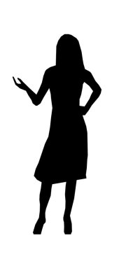 Silhuette of women clipart