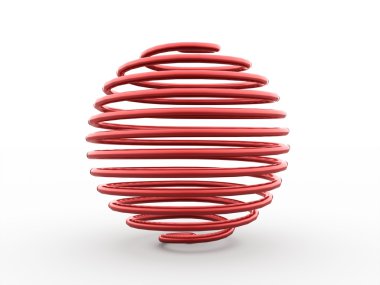 soyut spiral kırmızı Küre