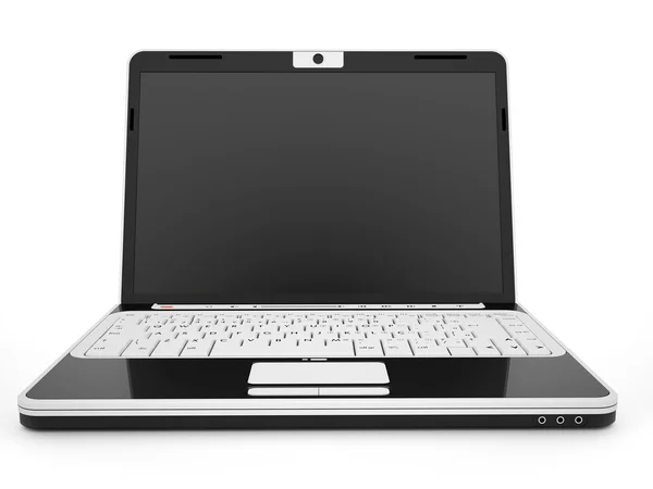 Laptop front wiew isolated — Stock Photo, Image