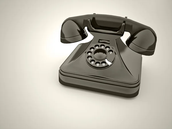 Old phone black — Stock Photo, Image