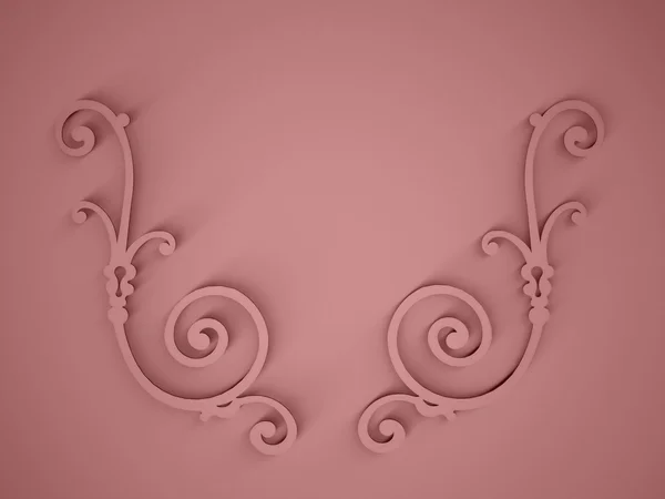 Ornamento floreale rosso — Foto Stock