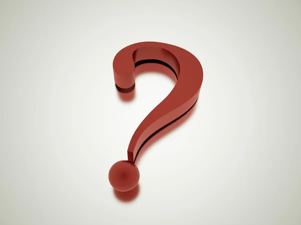 Question mark render — Stock Photo, Image