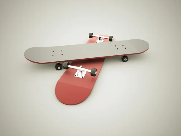 Skateboards rojo — Foto de Stock