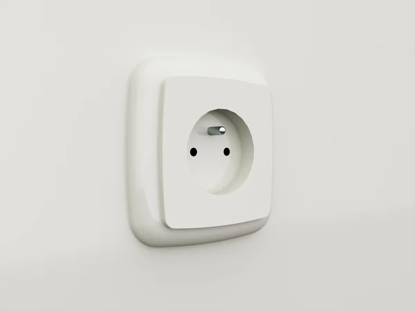 Socket white rendered — Stock Photo, Image