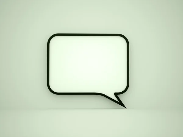 Speech bubble on green — Stock Photo, Image