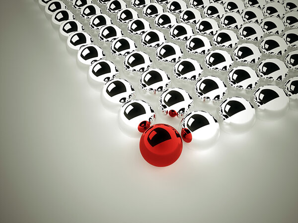 Абстрактная хромированная сфера
