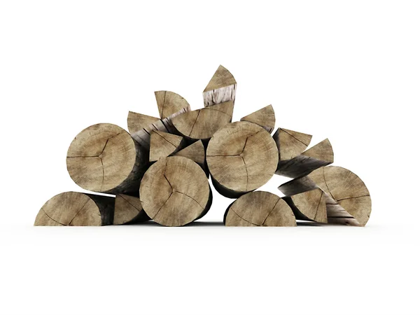 Firewood isolated — Stock Photo, Image