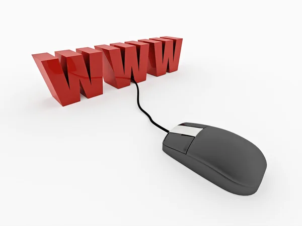 WWW with mouse — Stock Photo, Image