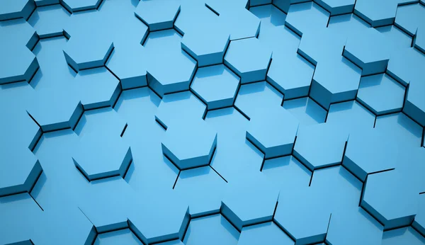 Concept de fond hexagonal bleu — Photo